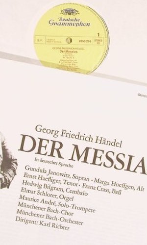 Händel,Georg Friedrich: Der Messias, Box, Deutsche Gramophon(2721 158), D, Ri, 1965 - 3LP - L7132 - 17,50 Euro