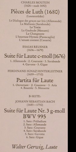 Gerwig, Walter - Laute: Virtuose Lautenmusik, Heliodor(89 734), D, 1968 - LP - L7149 - 5,00 Euro
