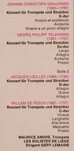 Andre,Maurice: spielt Trompetenkonzerte, EMI/Erato(C 063-28 271), D,  - LP - L7167 - 5,00 Euro