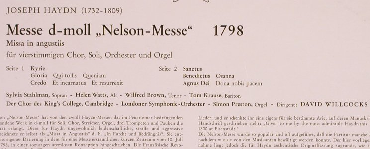 Haydn,Joseph: Messe d-moll, Nelson Messe 1798, Decca, Musterplatte(SAWD 9941-A), D,  - LP - L7261 - 6,00 Euro