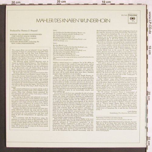 Mahler,Gustav: Des Knaben Wunderhorn,+Live LP, Columbia(KS 7395), US, Foc,  - 2LP - L7304 - 9,00 Euro