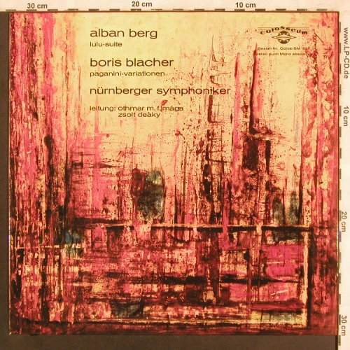 Berg,Alban / Boris Blacher: Lulu-Suite / Paganni-Variationen, Colosseum(SM 533), D,  - LP - L7340 - 9,00 Euro