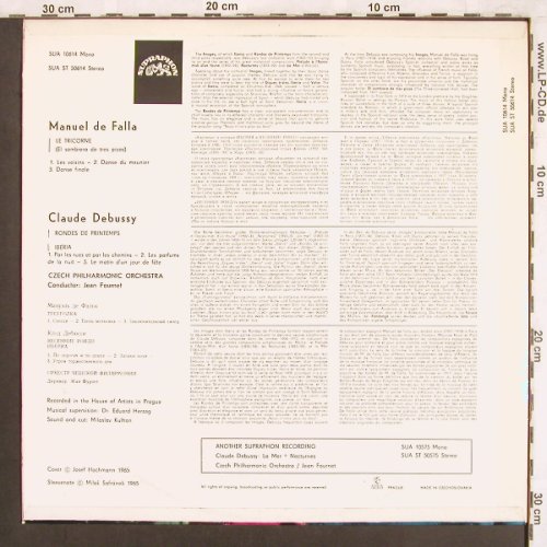Debussy,Claude/ Manuel de Falla: Iberia/Le Tricorne, vg+/m-, Supraphon(SUA 50614), CZ, 1965 - LP - L7359 - 4,00 Euro