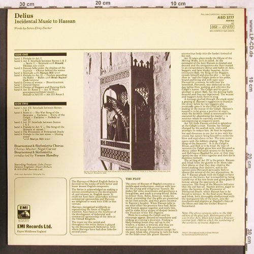Delius,Frederick: Hassan, Foc, EMI(ASD 3777), UK, 1979 - LP - L7366 - 7,50 Euro