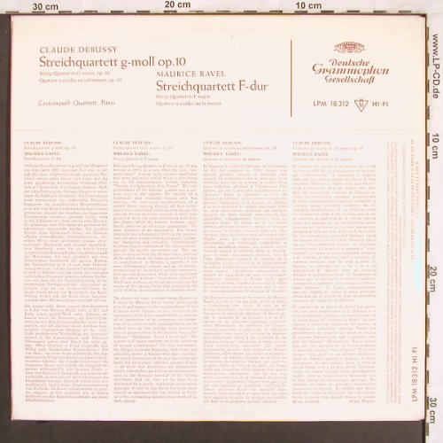 Debussy,Claude / Ravel: Streichquartett g-moll op.10, D.Gr.(LPM 18 312), D, 1960 - LP - L7376 - 12,50 Euro