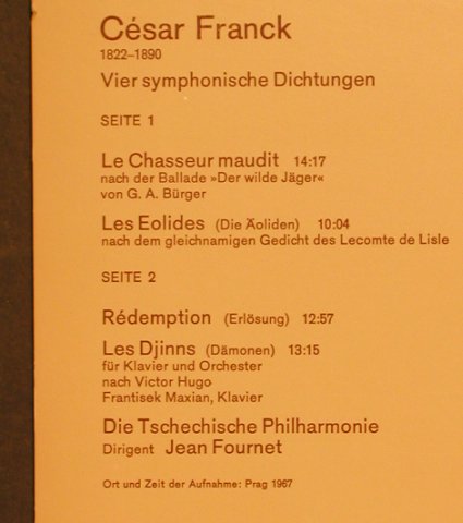 Franck,Cesar: Vier Symphonische Dichtungen, Supraphon(86 307 KK), D,  - LP - L7401 - 6,00 Euro