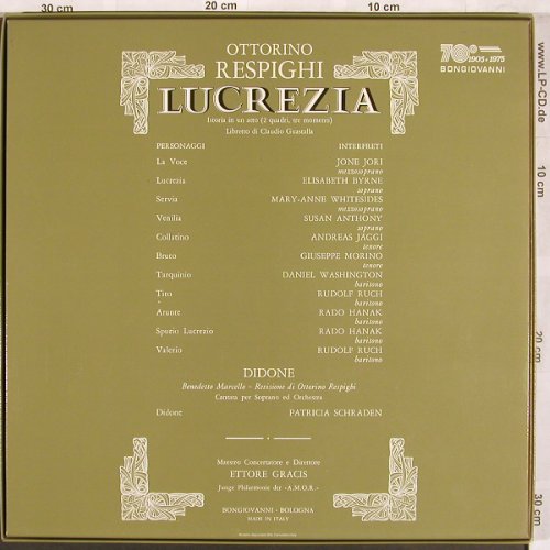 Respighi,Ottorino: Lucrezia, Box, Bongiovanni Editore(GB 2013/14), I, 1982 - 2LP - L7407 - 20,00 Euro