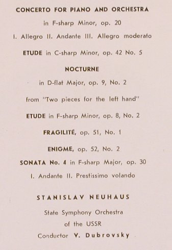 Scriabin,Alexander: Piano Works, Melodia(33CM 03033-34,e), UDSSR,  - LP - L7418 - 7,50 Euro
