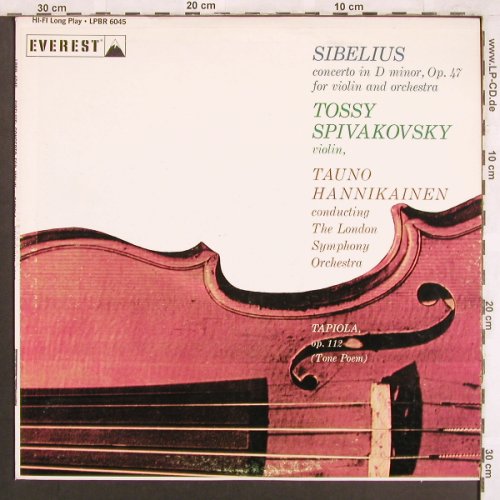 Sibelius,Jean: Concerto in d-minor, op.47,violin&O, Everest Records(LPBR 6045), US,  - LP - L7422 - 12,50 Euro