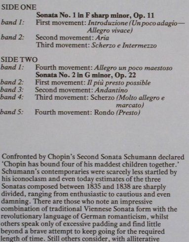 Schumann,Robert: Sonatas 1 & 2, Melodia/EMI(ASD 3322)(0C 063-98 602), UK, 1976 - LP - L7468 - 7,50 Euro