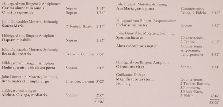 V.A.Geistliche Musik d.Mittelalters: H.von Bingen,Dunstable.Dufay, Foc, I.H.W.(66.22387), D, 1982 - LP - L7481 - 6,00 Euro