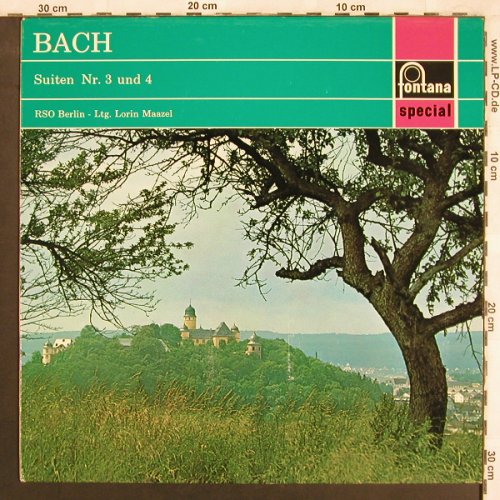 Bach,Johann Sebastian: Suite Nr.3 & 4 - BWV 1068 & 1069, Fontana Special(700 434 WGY), NL,  - LP - L7493 - 6,00 Euro