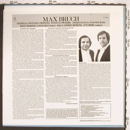 Bruch,Max: Concertos for two Pianos&Orch., Turnabout Vox(TV 34732), US, 1978 - LP - L7501 - 7,50 Euro