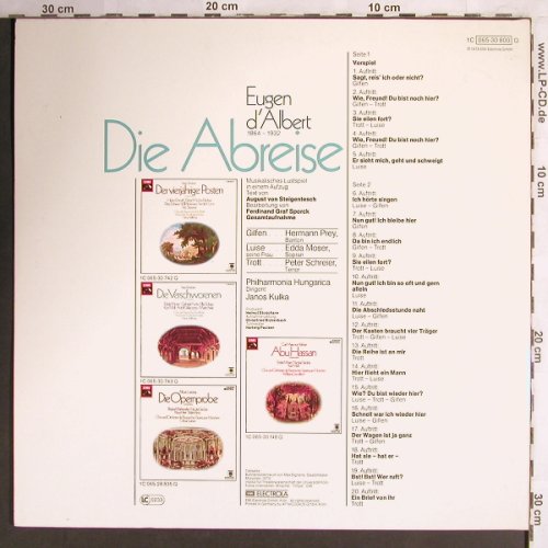 d'Albert,Eugène: Die Abreise - Gesamtaufnahme, Foc, EMI(065-30 800 Q), D, 1972 - LPQ - L7513 - 6,00 Euro
