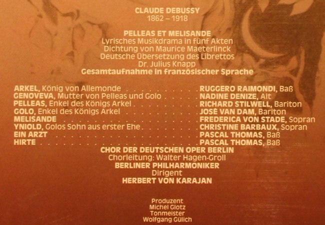 Debussy,Claude: Pelleas & Melisande, Box (rec.1979), EMI(7 49350 1), D,Ri,co, 1987 - 3LP - L7531 - 15,00 Euro