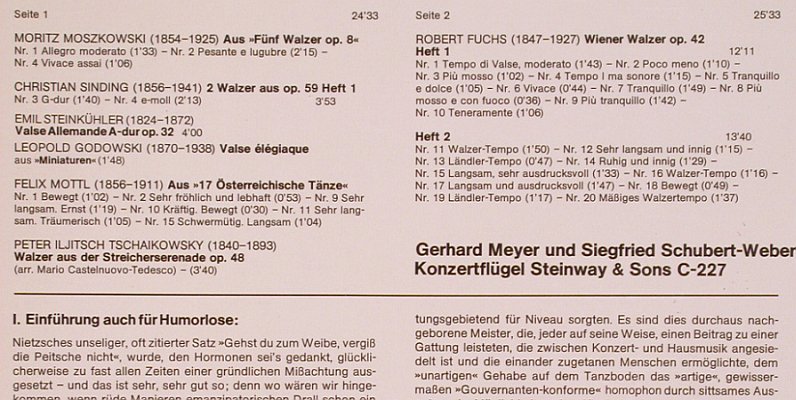 V.A.Vier Hände im Dreivierteltakt: Moszkowski, Sinding...Fuchs, FSM(FSM 53 209 EB), D, 1979 - LP - L7544 - 6,00 Euro