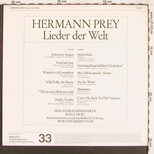 Prey,Hermann: Lieder der Welt, Mercato(79 079), D,  - LP - L7560 - 6,00 Euro