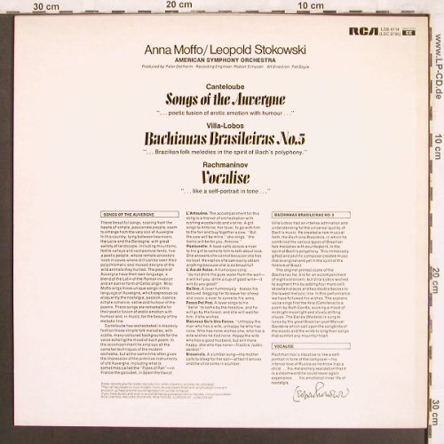 Moffo,Anna: Songs of the Auvergne, RCA Red Seal(LSB 4114), UK, Ri,  - LP - L7564 - 7,50 Euro