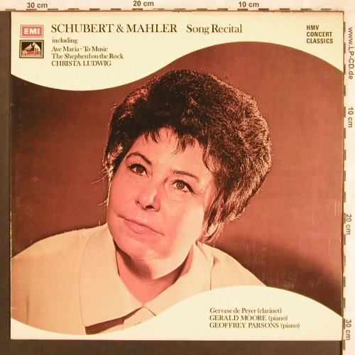Ludwig,Christa: Schubert & Mahler-Song Recital, EMI(SXLP 30182), UK, Ri,  - LP - L7565 - 12,50 Euro