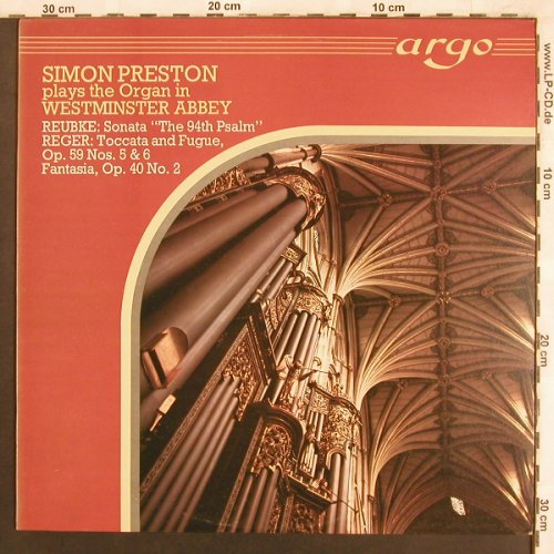 Reubke,Julius / Reger: Sonata"The 94th Psalm"/Toccata a.Fu, Argo/Decca(ZK 14), UK, 1978 - LP - L7578 - 7,50 Euro
