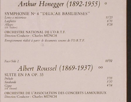Honegger,Arthur / Roussel: Sinfonien No.4 / Suite En Fa, Erato(EPR 15554), F, Ri, 1967 - LP - L7584 - 6,00 Euro