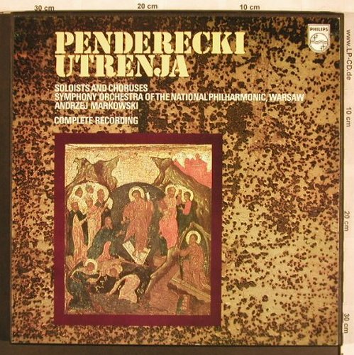 Penderecki,Krzysztof: Utrenja, Box, complete rec., Philips(6700 065), NL, 1973 - 2LP - L7596 - 15,00 Euro