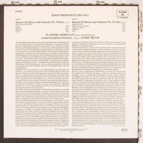 Prokofieff,Serge: Klavierkonzerte Nr.4,op.53/ Nr.5, Decca(6.42289 AW), D, m-/vg+, 1975 - LP - L7606 - 5,00 Euro