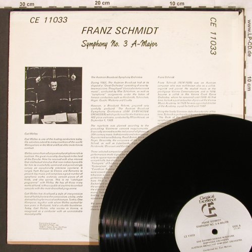 Schmidt,Franz: Symphony No.3 A-Major, Classical Exellence(CE 11033), US, 1977 - LP - L7646 - 9,00 Euro