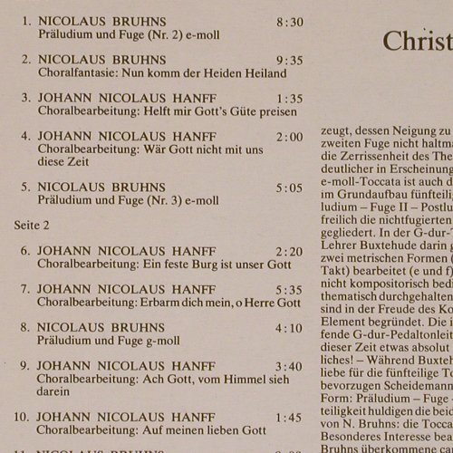 Bruhns,Nicolaus / J.N.Hanff: Orgelwerke Papeniusorgel zu Belzig, Eterna(8 27 571), DDR, 1982 - LP - L7669 - 6,00 Euro