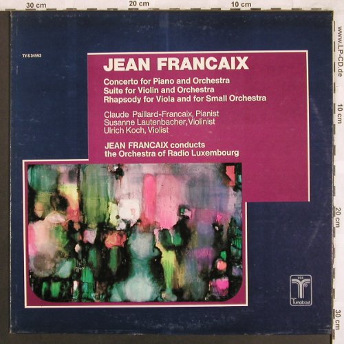 Francaix,Jean: Concerto for Piano and Orchestra, Turnabout Vox(TV-S 34552), US, 1974 - LP - L7698 - 14,00 Euro