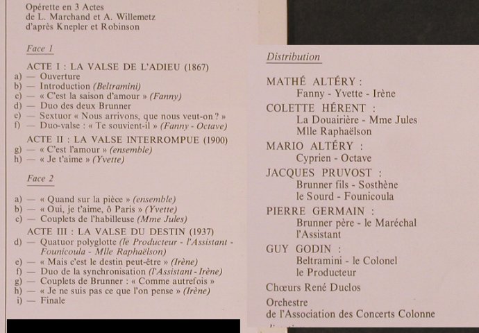 Straus,Oscar: Les Trois Valses, Pathe/EMI(C 051-10847), F, 1973 - LP - L7741 - 6,00 Euro