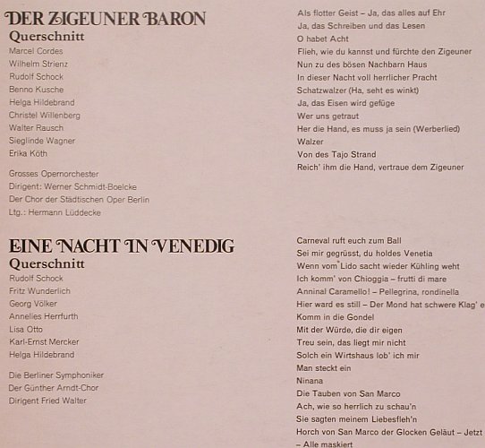 Strauss,Johann: Der Zigeuner Baron/Eine Nacht in V., MFP,Querschn.(MFP 6021), D,  - LP - L7744 - 5,00 Euro