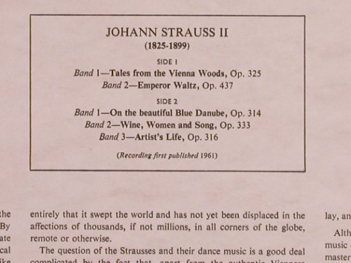 Strauss,Johann: Strauss Walzes, vg+/m-, Regal(SREG 1030), UK, 1961 - LP - L7747 - 4,00 Euro