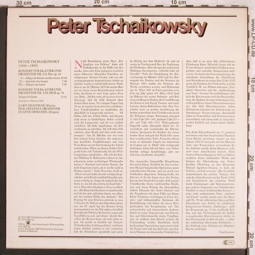 Tschaikowsky,Peter: Konzert fKlavier&Orch,Nr.2&3.op.44, CBS(61 821), D, m-/vg+, 1978 - LP - L7764 - 7,50 Euro
