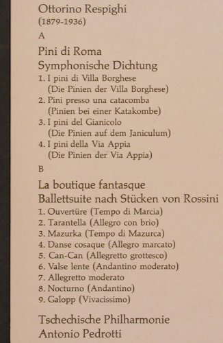 Respighi,Ottorino: Pini Di Roma/La Boutique fantasque, Musicaphon(BM 30 SL 1622), D,  - LP - L7784 - 7,50 Euro