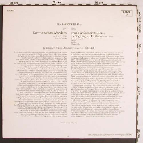Bartok,Bela: Der wunderbare Mandarin/M.f.Saiteni, Decca Meister der Musik(6.41418 AN), D, Ri,  - LP - L7799 - 7,50 Euro