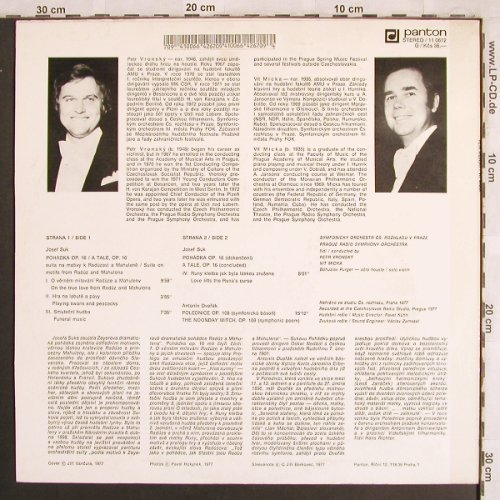 Suk,Josef / Dvorak: Pohadka, op.16/Polednice,op.108, Panton(11 0612), CZ, 1977 - LP - L7825 - 7,50 Euro