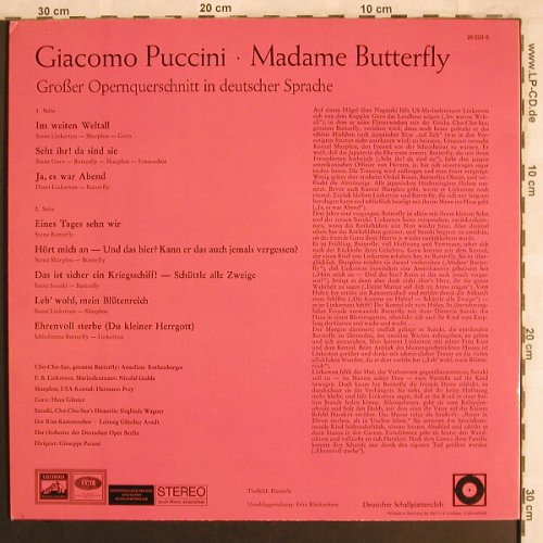 Puccini,Giacomo: Madame Butterfly-Gr.Querschnitt, Electrola(29 223-5), D DSC-Ed.,  - LP - L7850 - 5,00 Euro
