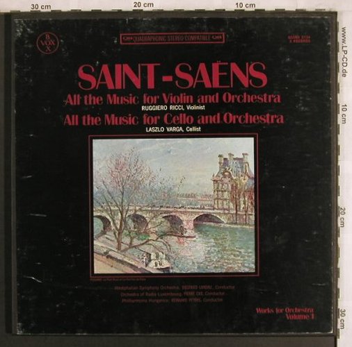 Saint-Saens,Camille: Works for Violin&Orch,Cello&Orch, VoxBox, Vol.1(QSVBX 5134), US,m /vg+,  - 3LPQ - L7859 - 15,00 Euro
