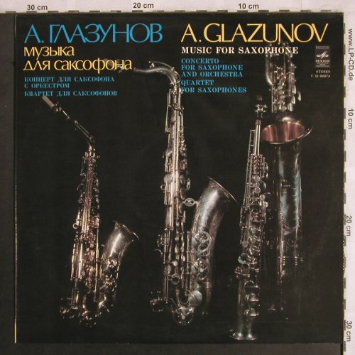 Glazunov,Alexander: Music for Saxophone, op.109, Melodia(C10-06997-8), UDSSR,  - LP - L7892 - 6,00 Euro
