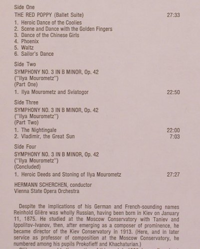 Gliere,Reinhold: Ilya Murometz/Red Poppy Ballet,Foc, Westminster Gold(WGM-8235-2), US, Co,  - 2LP - L7900 - 12,50 Euro