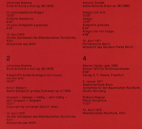 V.A.Bundesjugendorchester: Brahms,Weber,Dyorak,Heider..,Foc, Lufthansa,D.Stift.Musikl(F 60.879/880), D,  - 2LP - L7908 - 9,00 Euro