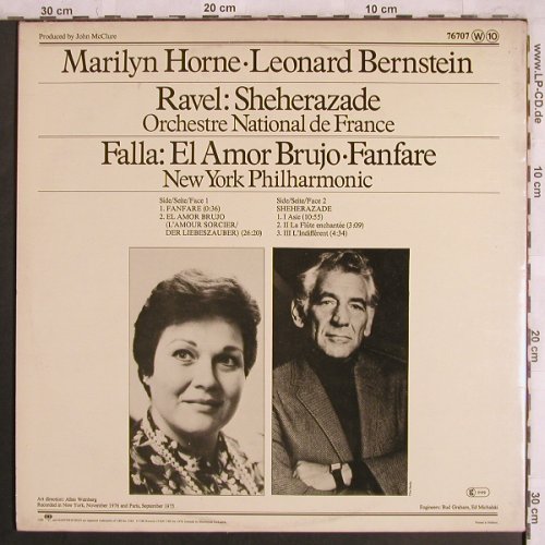Ravel,Maurice / de Falla: Sheherazade / El Amor Brujo-Fanfare, CBS Masterworks(76707), NL,Foc, 1976 - LP - L7919 - 6,00 Euro