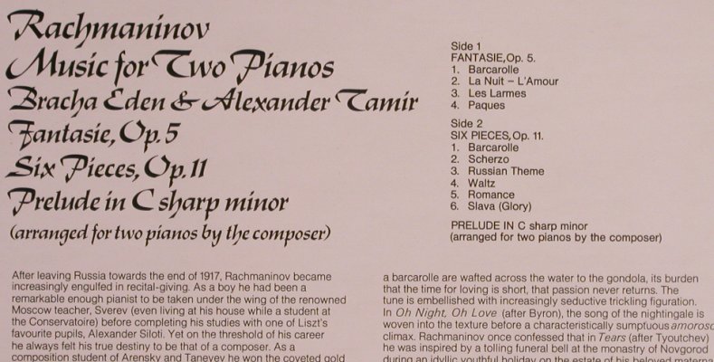Rachmaninov,Sergej: Fantasie op.5,Six Pieces op.11, Decca(SXL 6618), UK, 1973 - LP - L7948 - 9,00 Euro