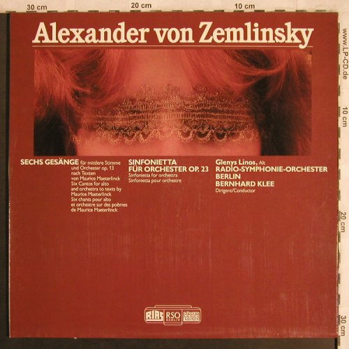 Zemlinsky,Alexander von: Sechs Gesänge,op.13, op.23, Foc, Schwann Musica Mund/RIAS(VMS 1603 F), D, 1982 - LP - L7973 - 12,50 Euro