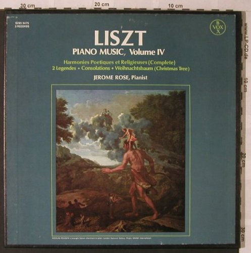 Liszt,Franz: Piano Music Vol.IV, Box, VoxBox(SVBX 5475), US, 1974 - 3LP - L7999 - 20,00 Euro