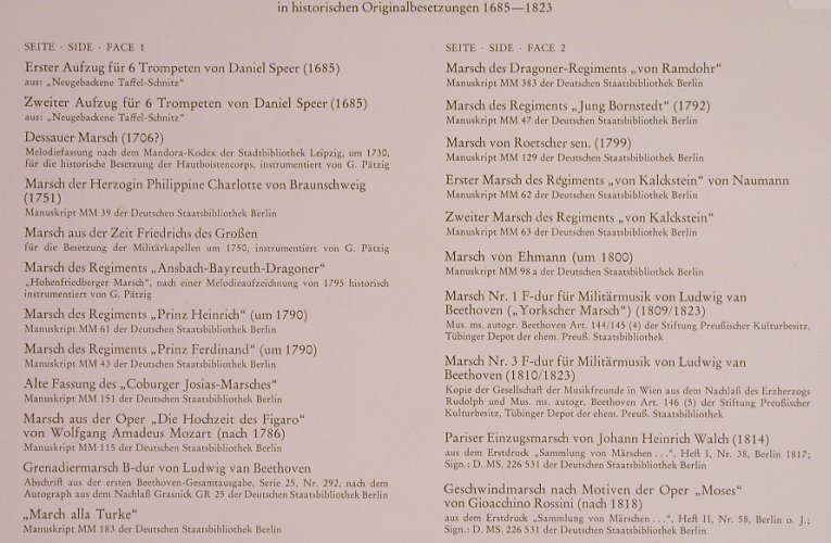 V.A.Marschmusik am Brandenburgisch-: Preußische Hofe, 22 Tr., Foc, Telefunken(6.41017 AS), D, 1967 - LP - L8032 - 6,00 Euro