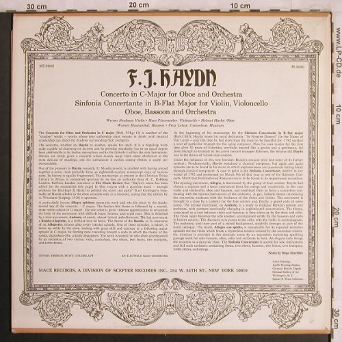 Haydn,Joseph: Concerto in C-Major for Oboe&Orch., Mace(M 9040), US, Mono,  - LP - L8039 - 7,50 Euro