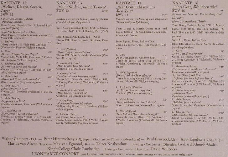 Bach,Johann Sebastian: Das Kantatenwerk Vol  4, Foc, Telefunken(6.48204 DM), D, Ri, 1983 - 2LP - L8098 - 7,50 Euro