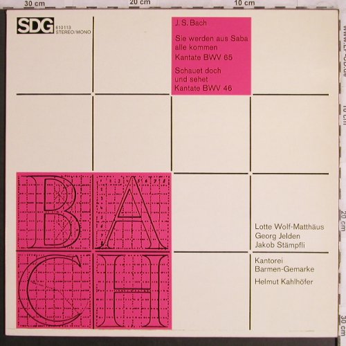 Bach,Johann Sebastian: Kantaten BWV 65 & 46, SDG(610 113), D,  - LP - L8100 - 6,00 Euro